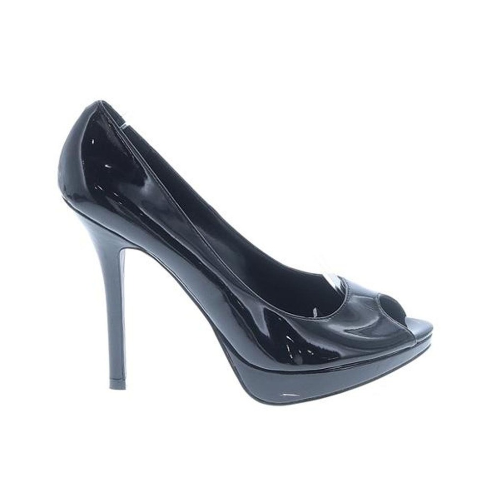 Women Shoes Aldo black patent leather peep‎ toe platform heels